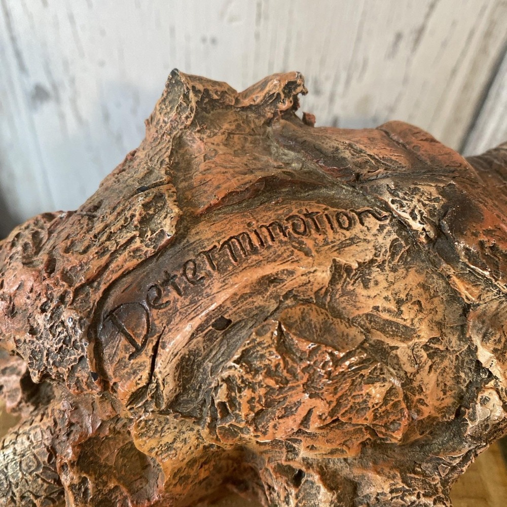 Vtg Marka Gallery Maiku Collection Tortoise Sculpture Turtle Figurine Wood Base‎ - Picture 5 of 9